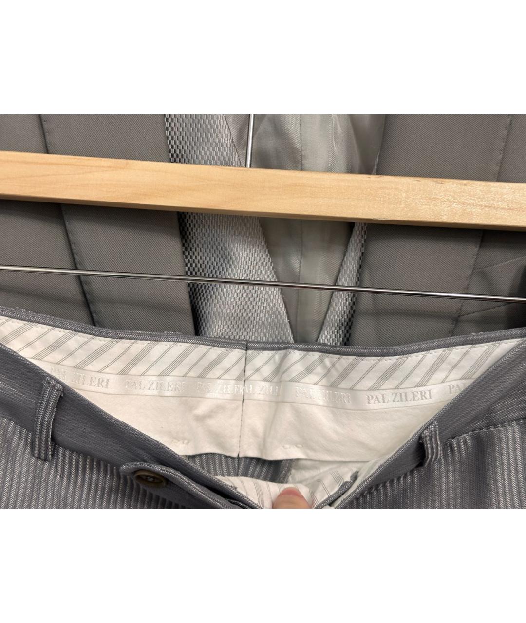 PAL ZILERI Серый костюм-тройка, фото 7