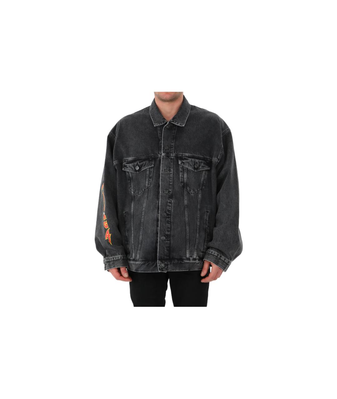 BALENCIAGA Черная деним куртка, фото 6