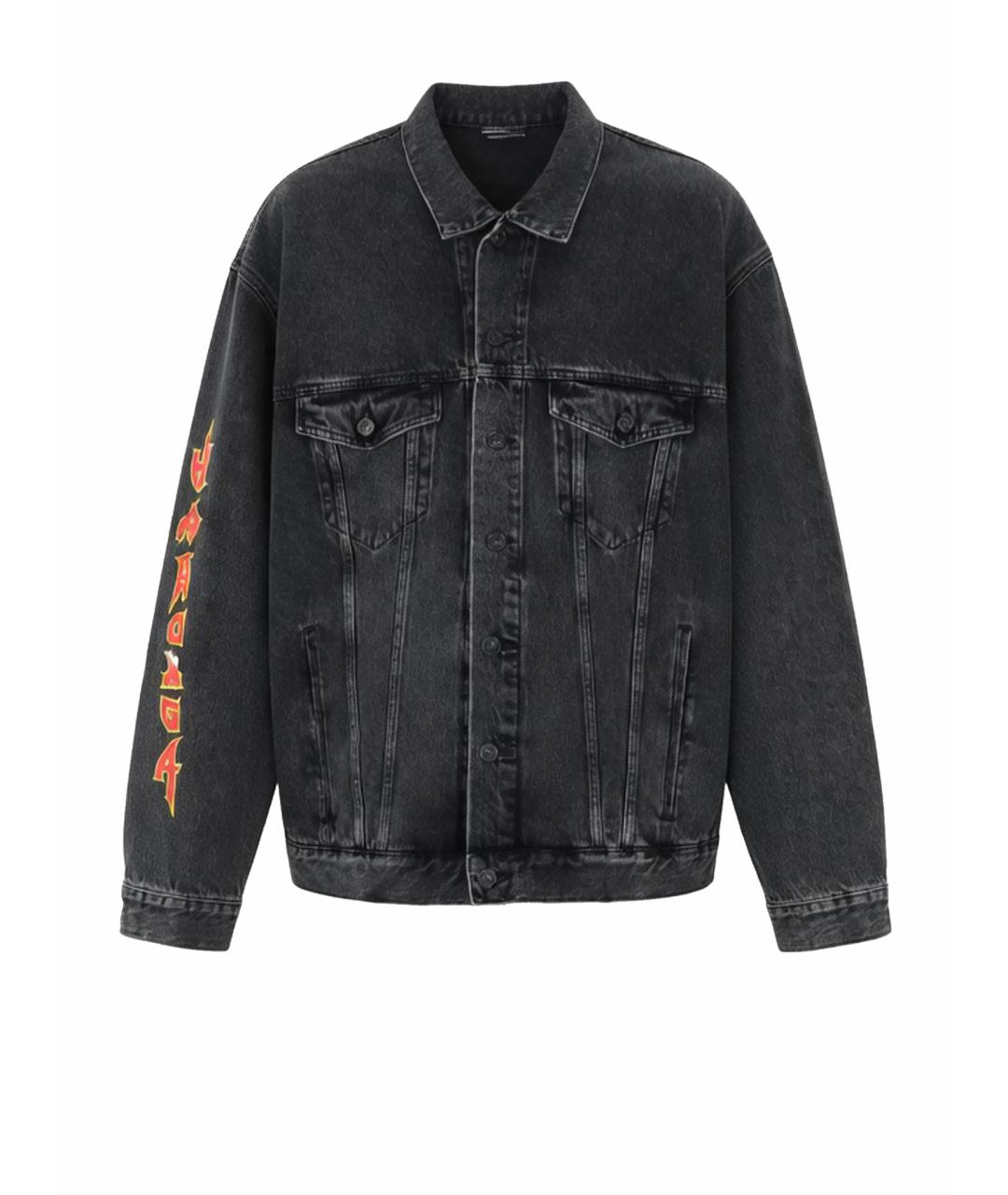 BALENCIAGA Черная деним куртка, фото 1