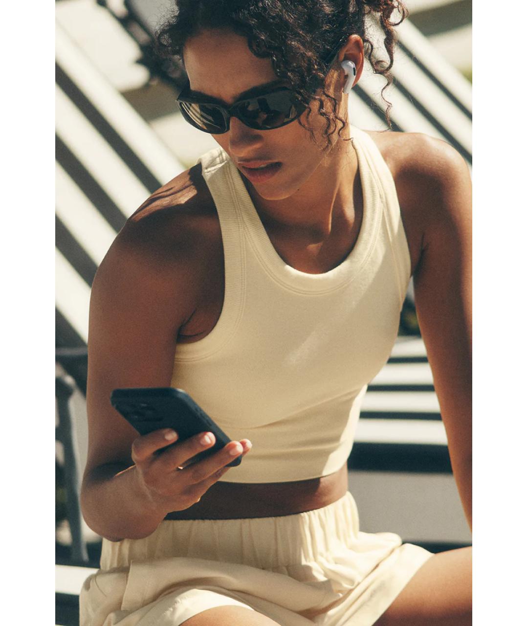 ALO YOGA Желтая майка, фото 2