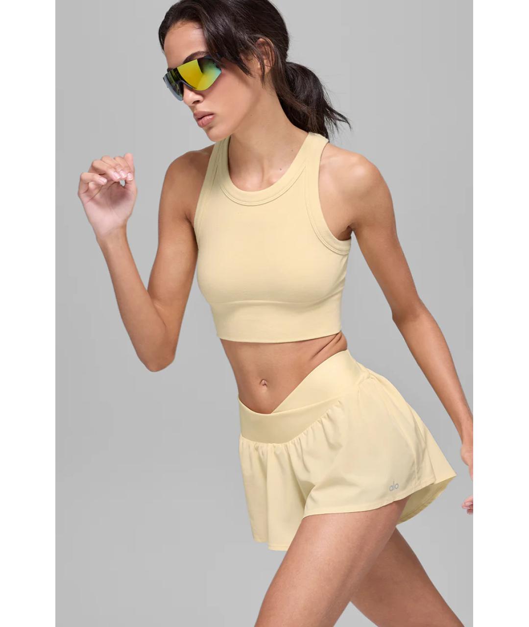 ALO YOGA Желтая майка, фото 5