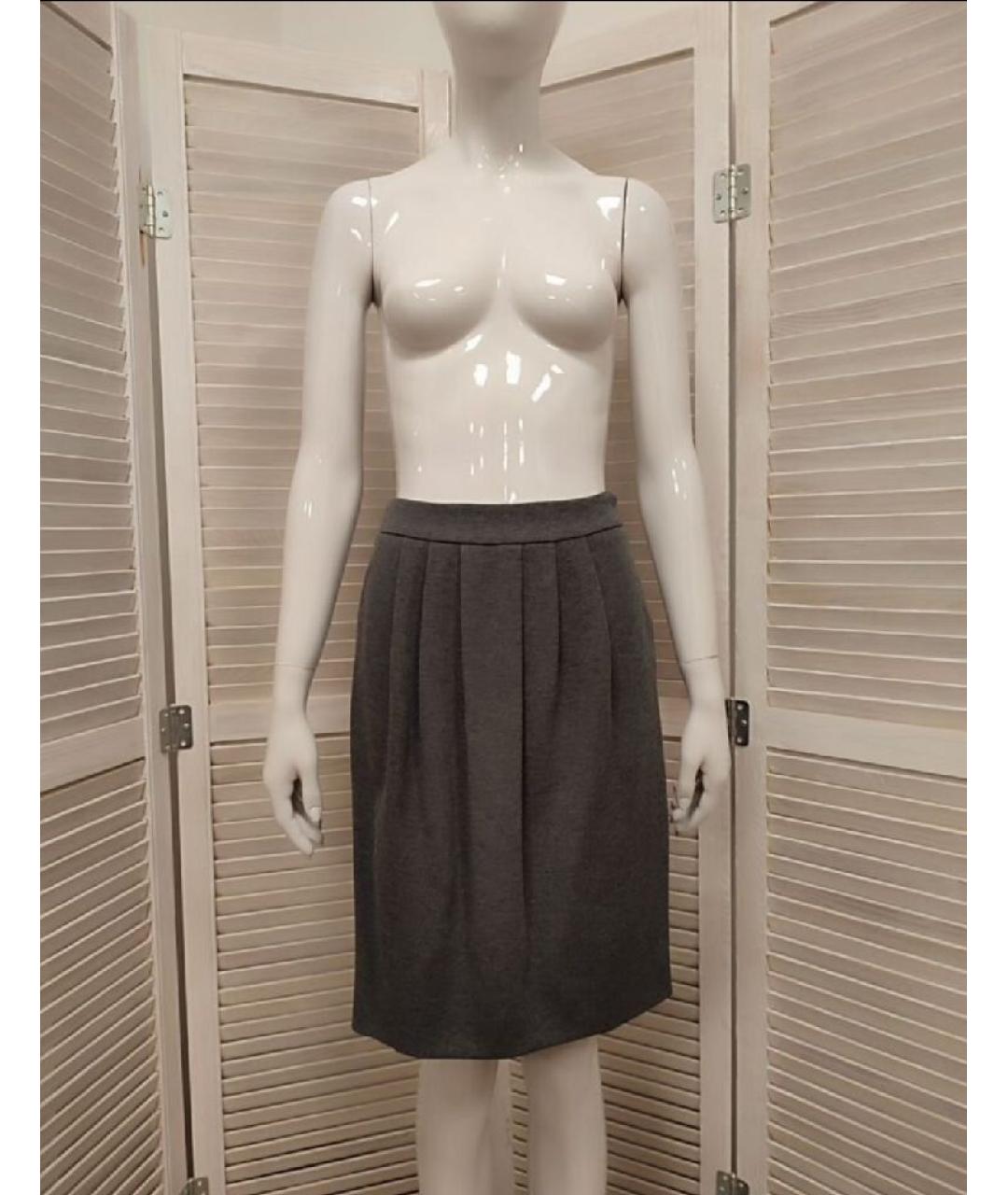MARELLA Серая вискозная юбка миди, фото 9
