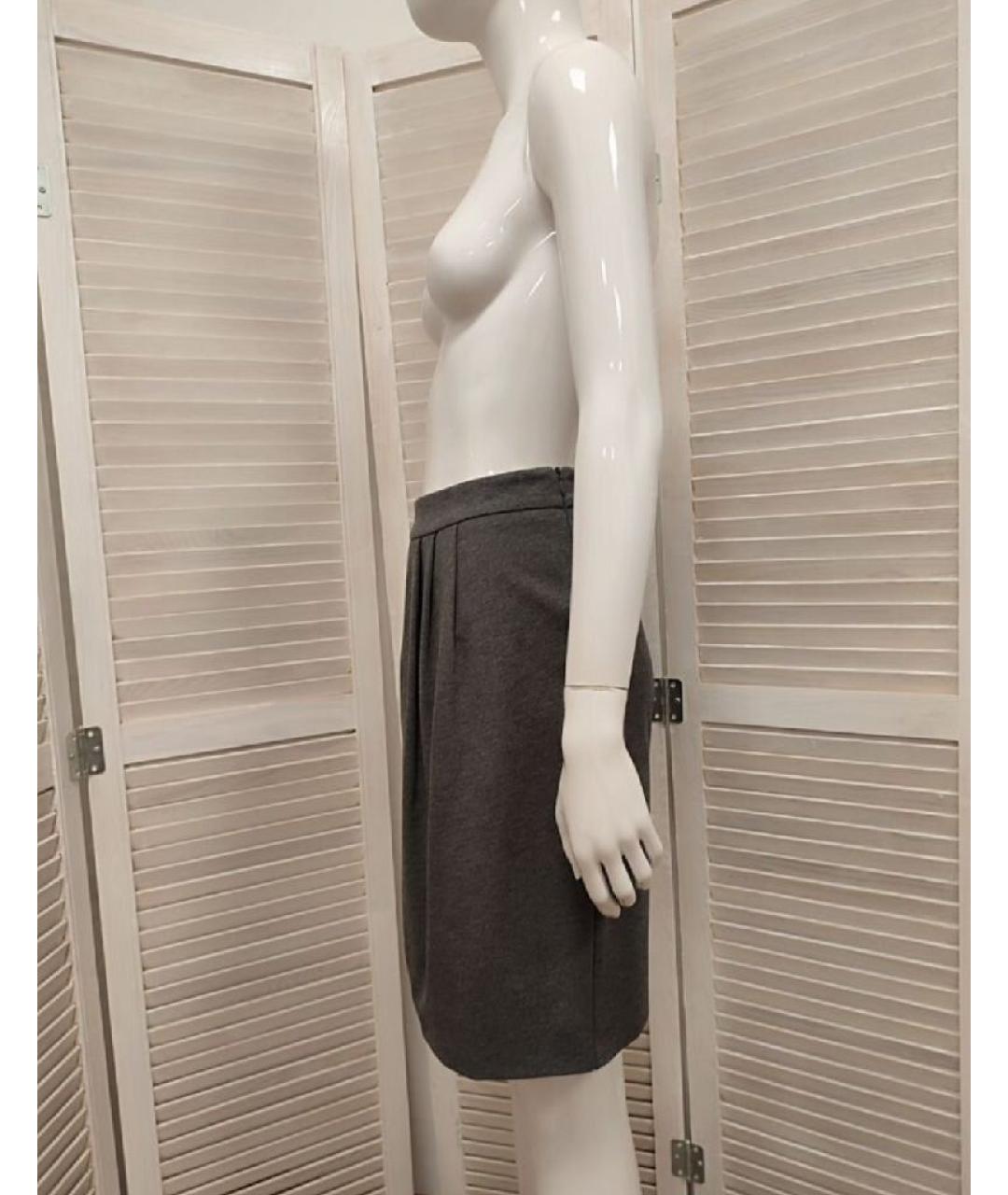 MARELLA Серая вискозная юбка миди, фото 4