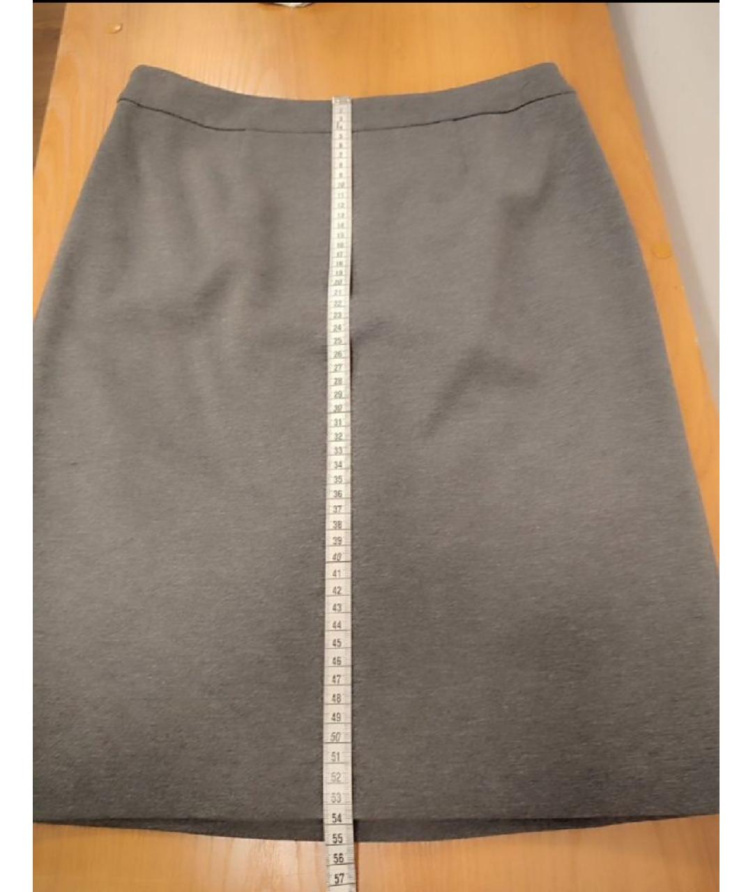 MARELLA Серая вискозная юбка миди, фото 7