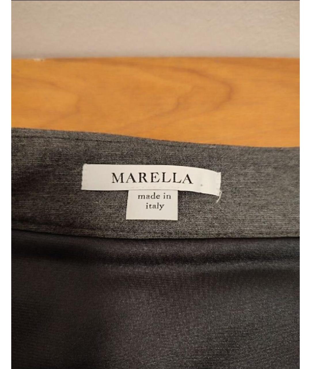 MARELLA Серая вискозная юбка миди, фото 3