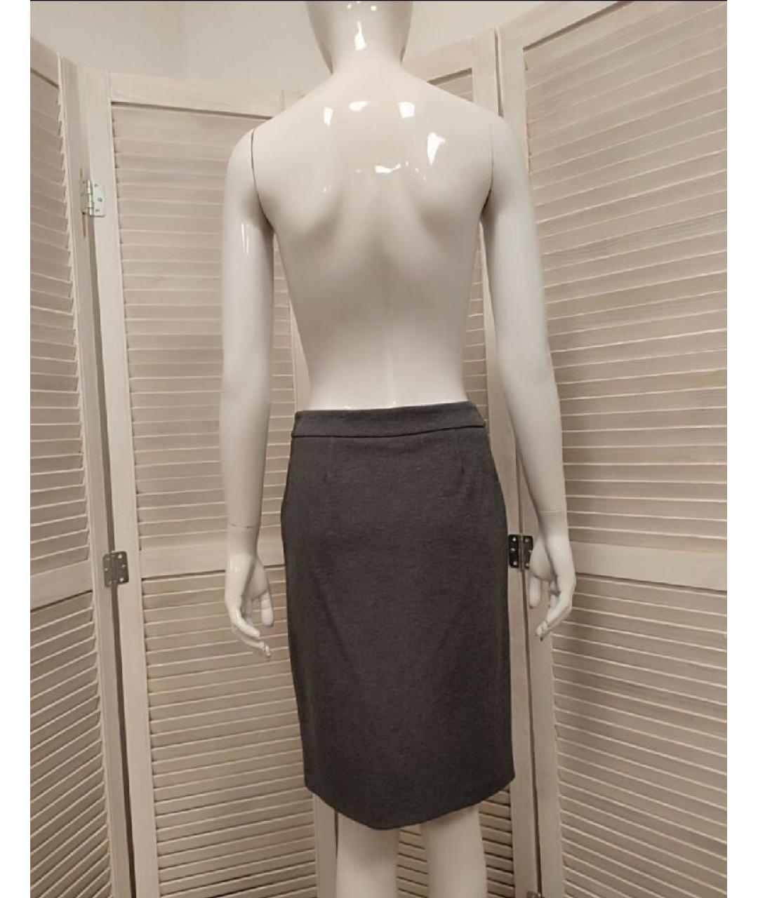 MARELLA Серая вискозная юбка миди, фото 2