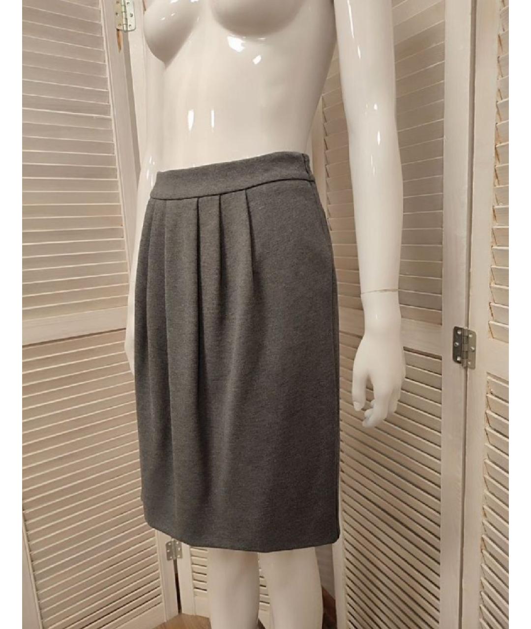 MARELLA Серая вискозная юбка миди, фото 5