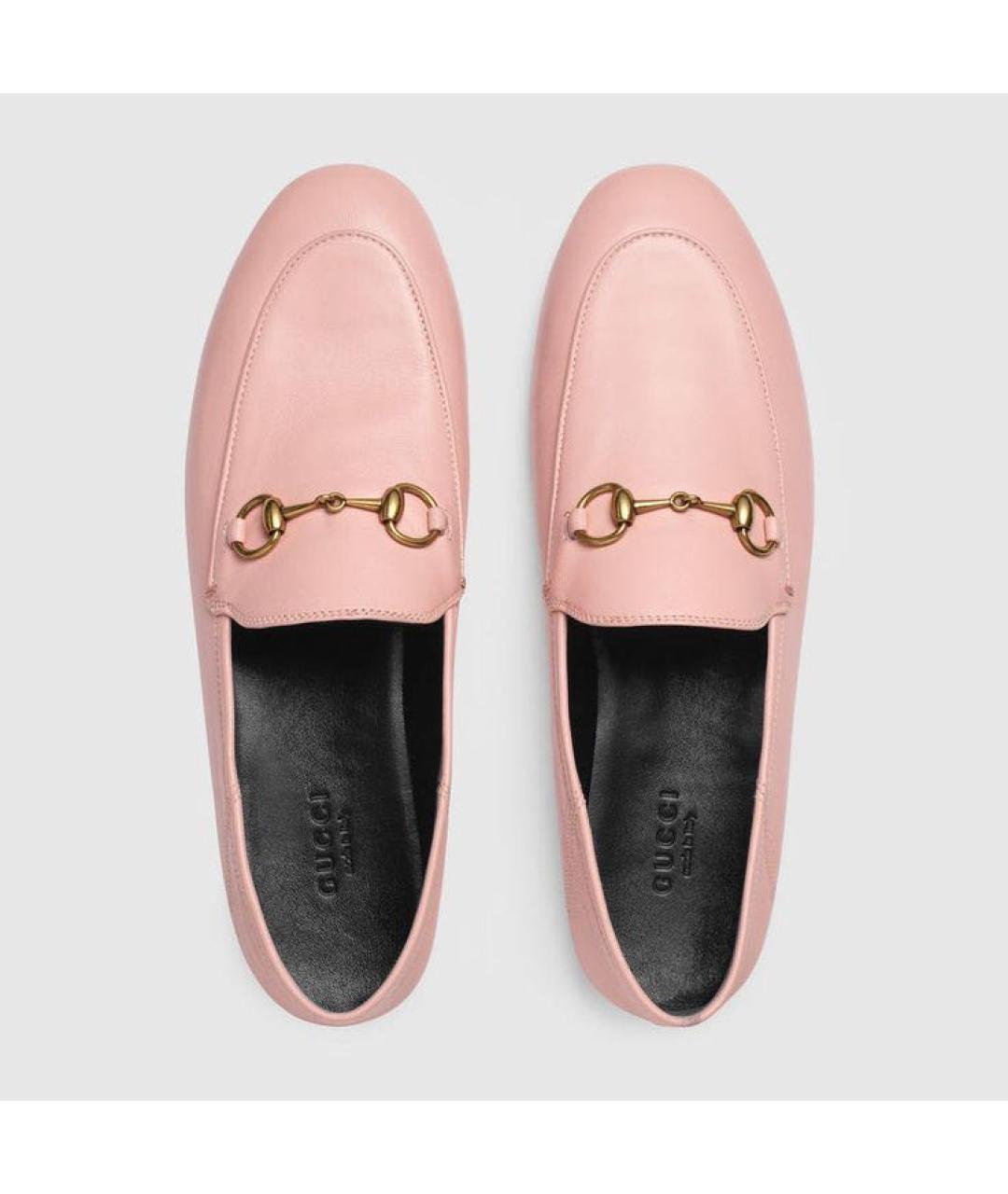 GUCCI Коралловые кожаные лоферы, фото 2