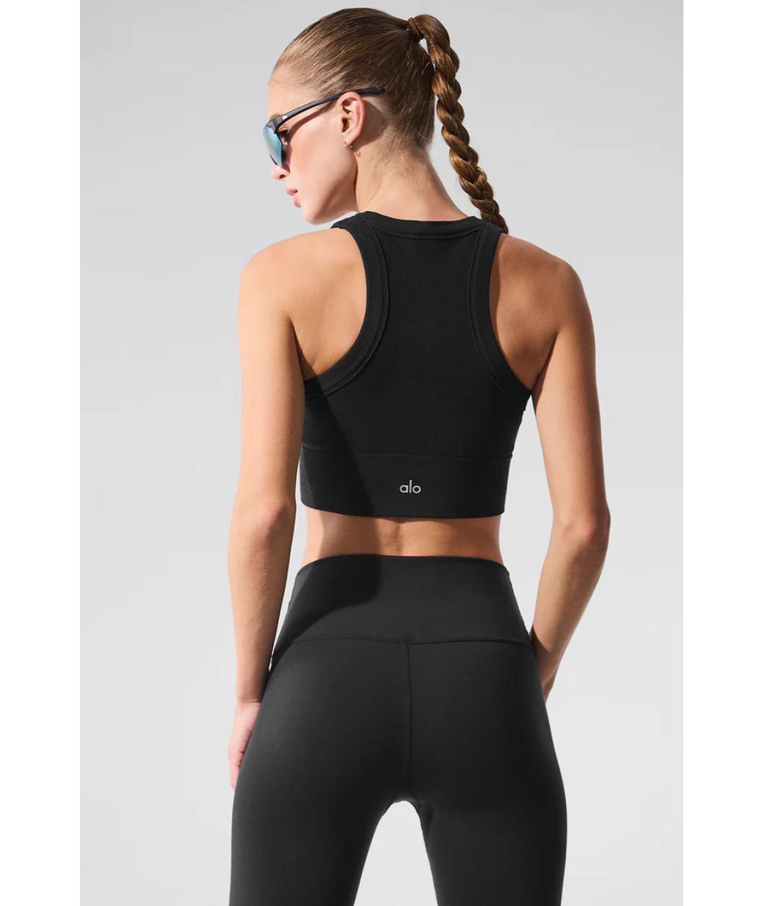ALO YOGA Черная майка, фото 3