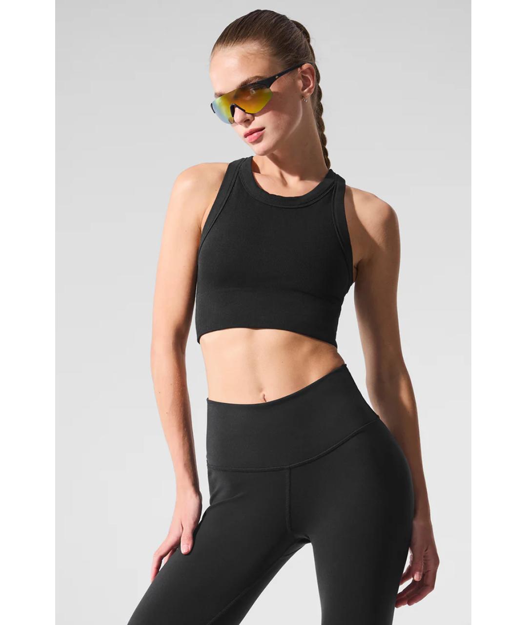 ALO YOGA Черная майка, фото 2
