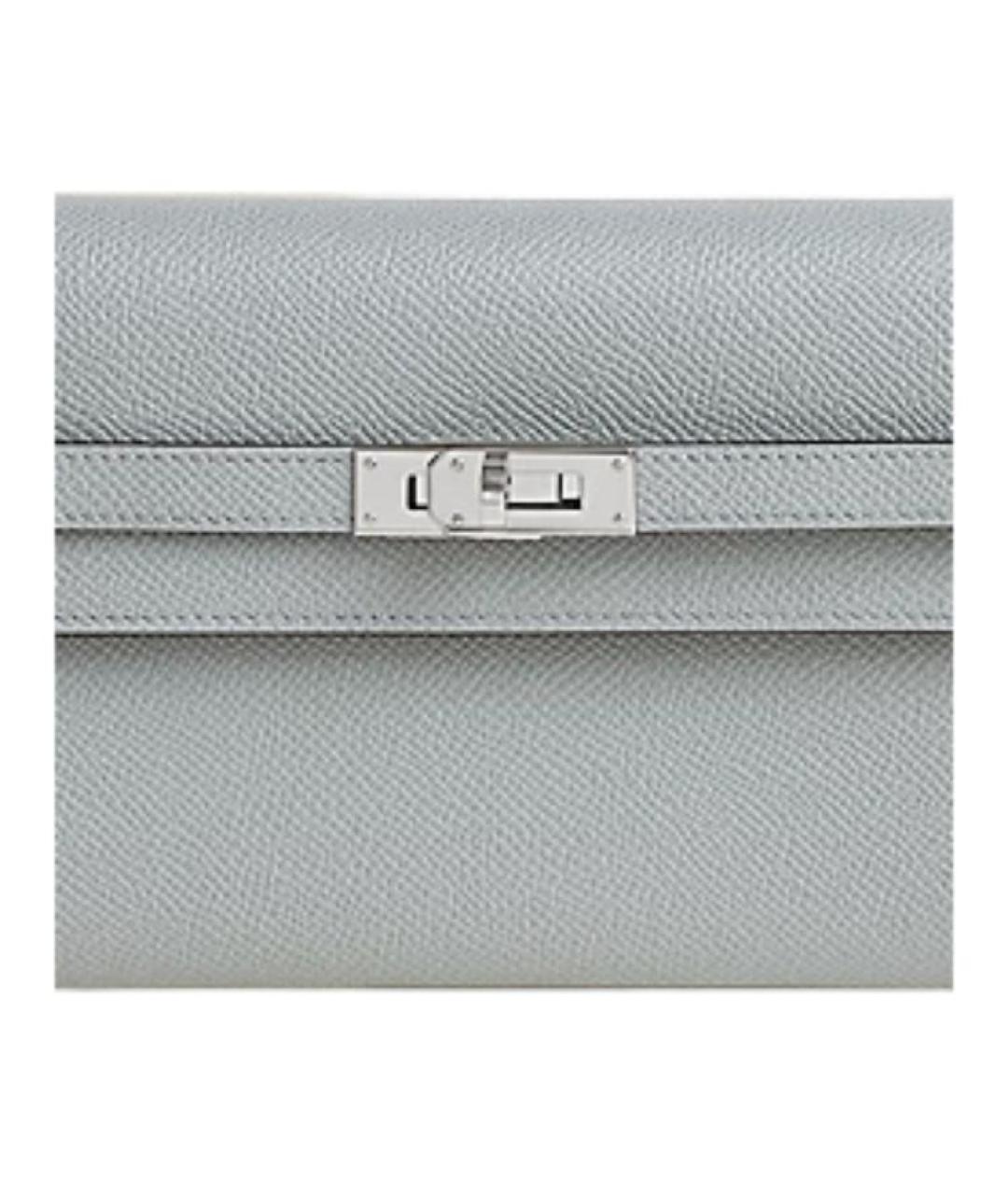 HERMES Голубая кожаная сумка через плечо, фото 4