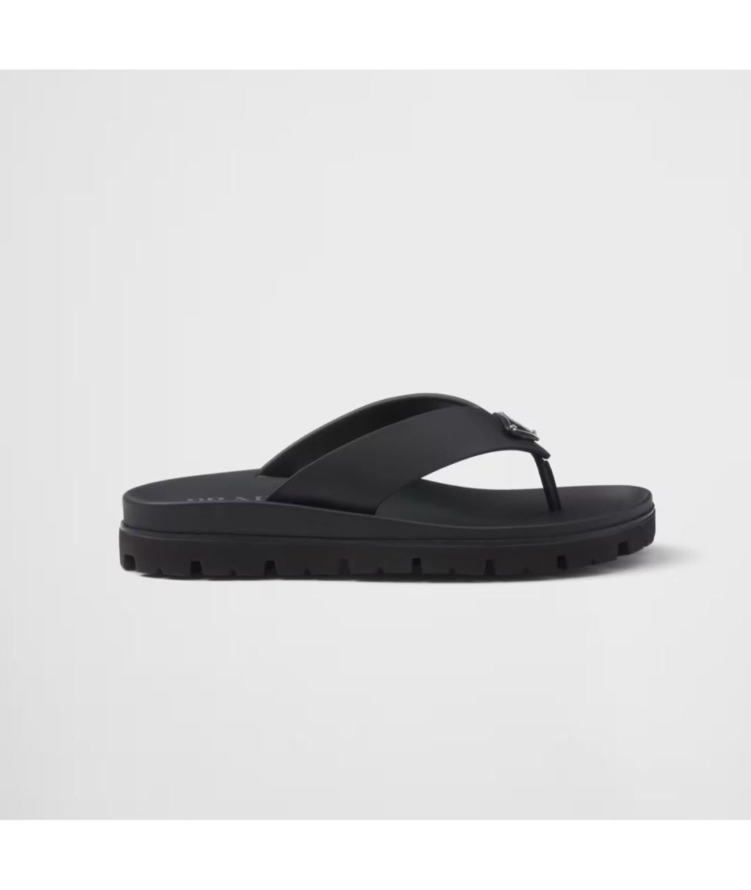 PRADA Черные шлепанцы, фото 6