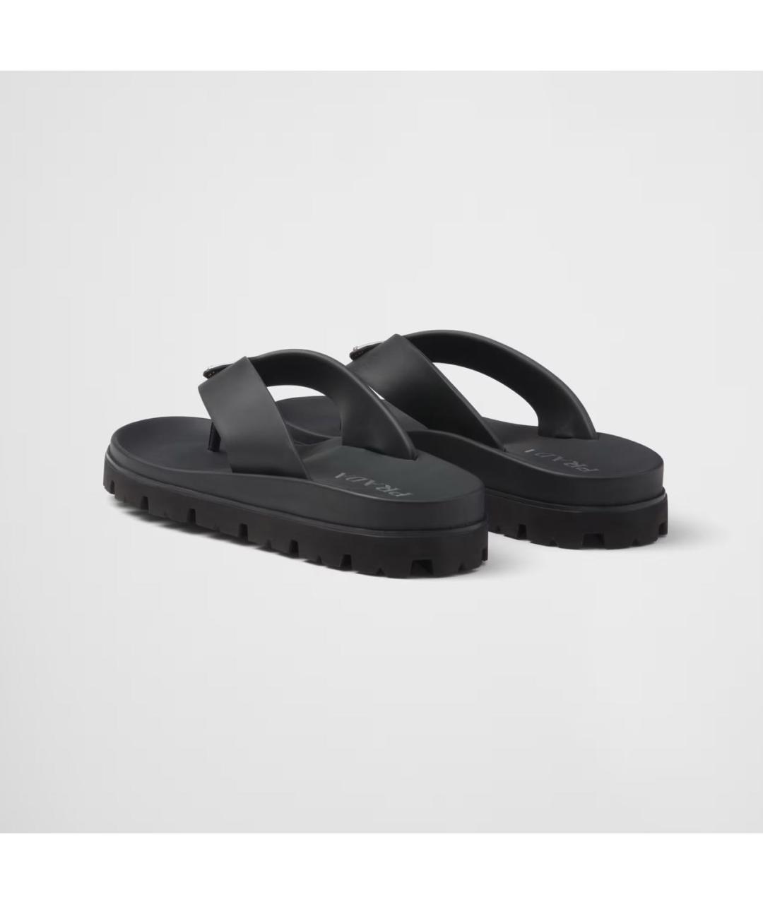 PRADA Черные шлепанцы, фото 5