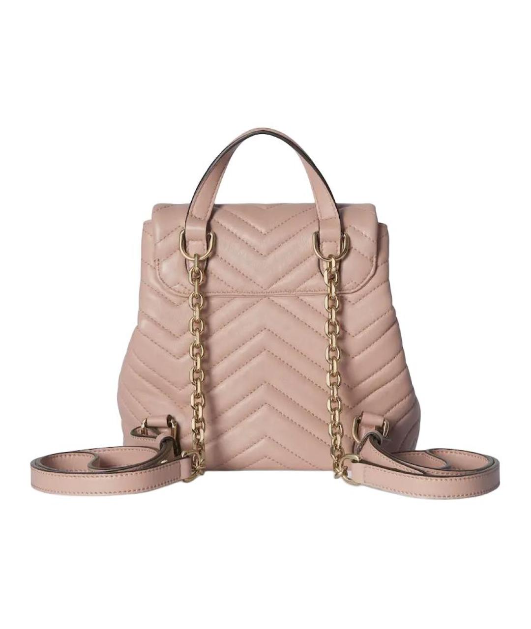 GUCCI Розовый кожаный рюкзак, фото 3