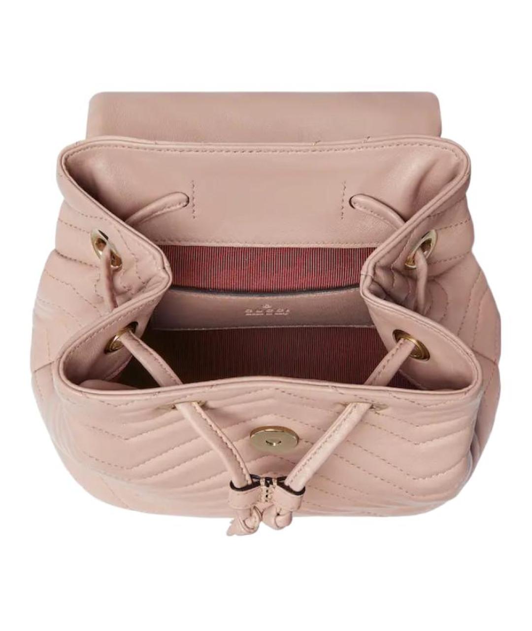 GUCCI Розовый кожаный рюкзак, фото 4