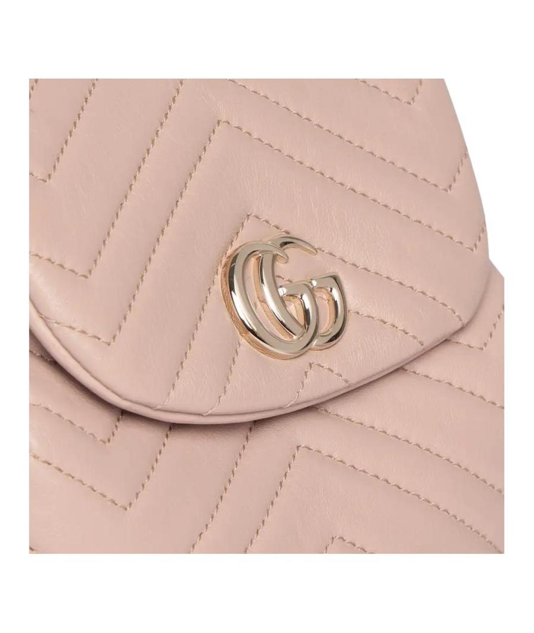 GUCCI Розовый кожаный рюкзак, фото 5