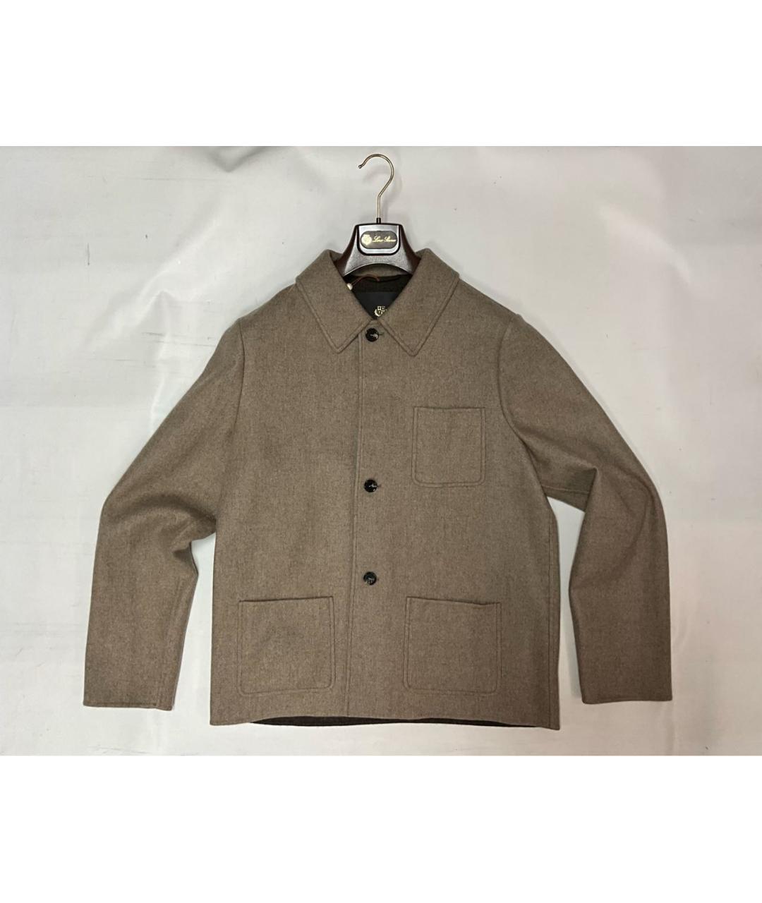 LORO PIANA Бежевое шерстяное пальто, фото 9