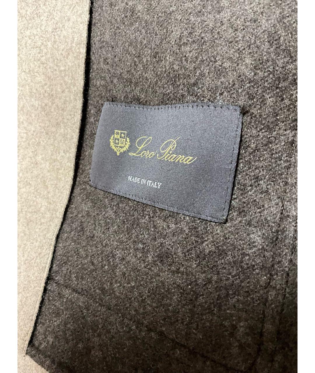 LORO PIANA Бежевое шерстяное пальто, фото 4