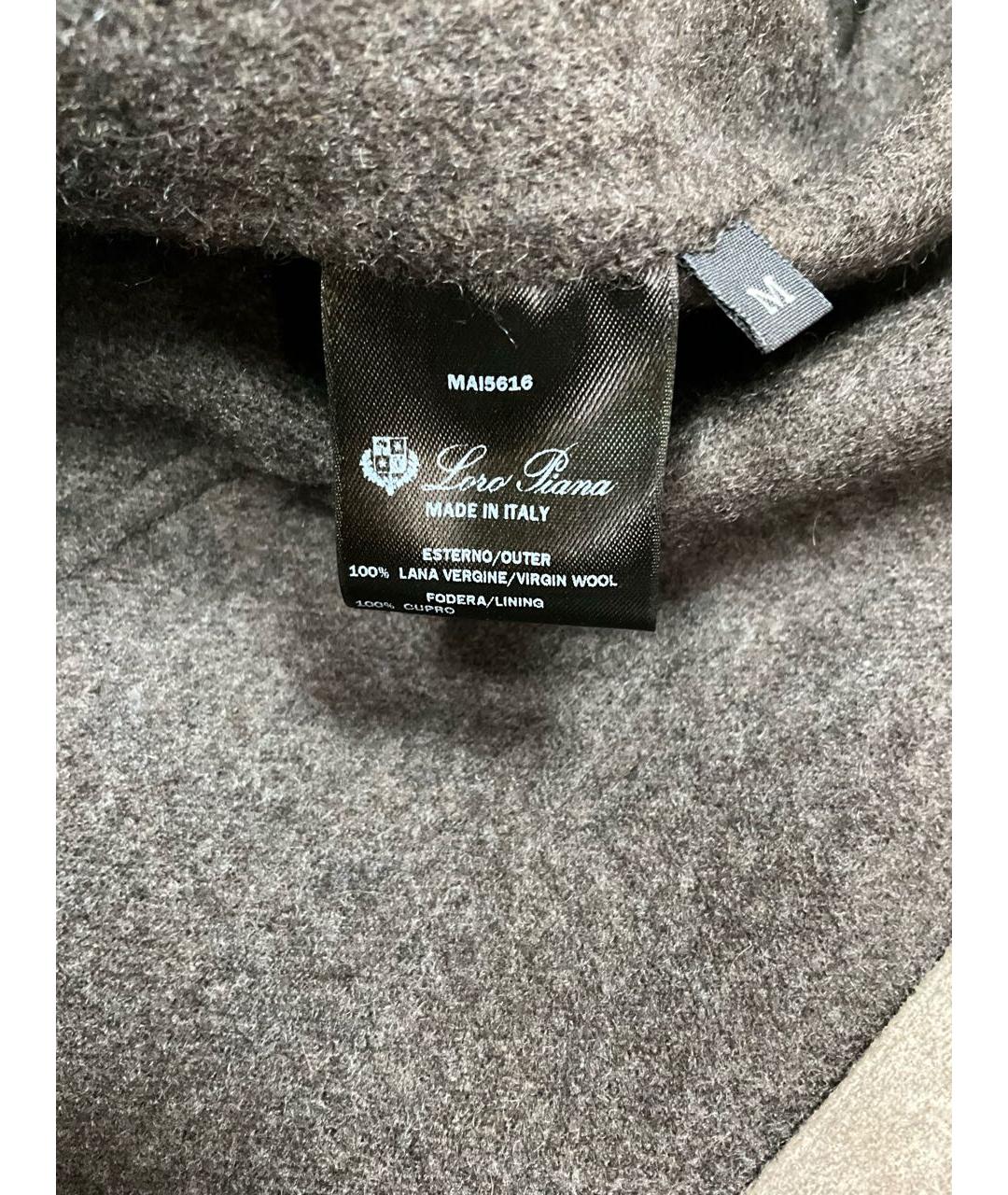 LORO PIANA Бежевое шерстяное пальто, фото 5