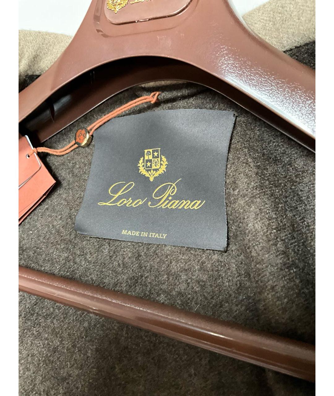 LORO PIANA Бежевое шерстяное пальто, фото 6