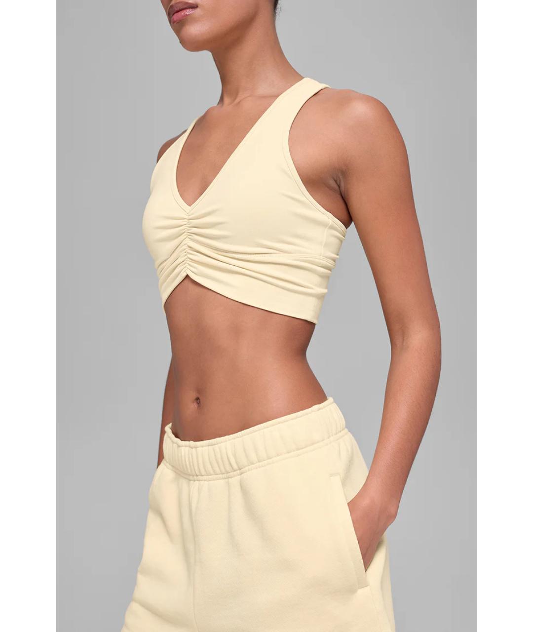 ALO YOGA Желтая майка, фото 6