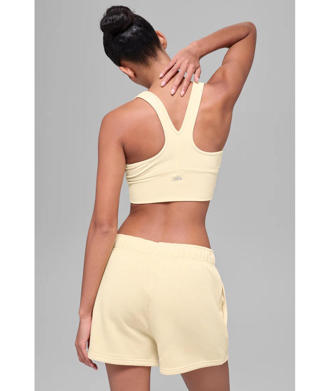 ALO YOGA Желтая майка, фото 2