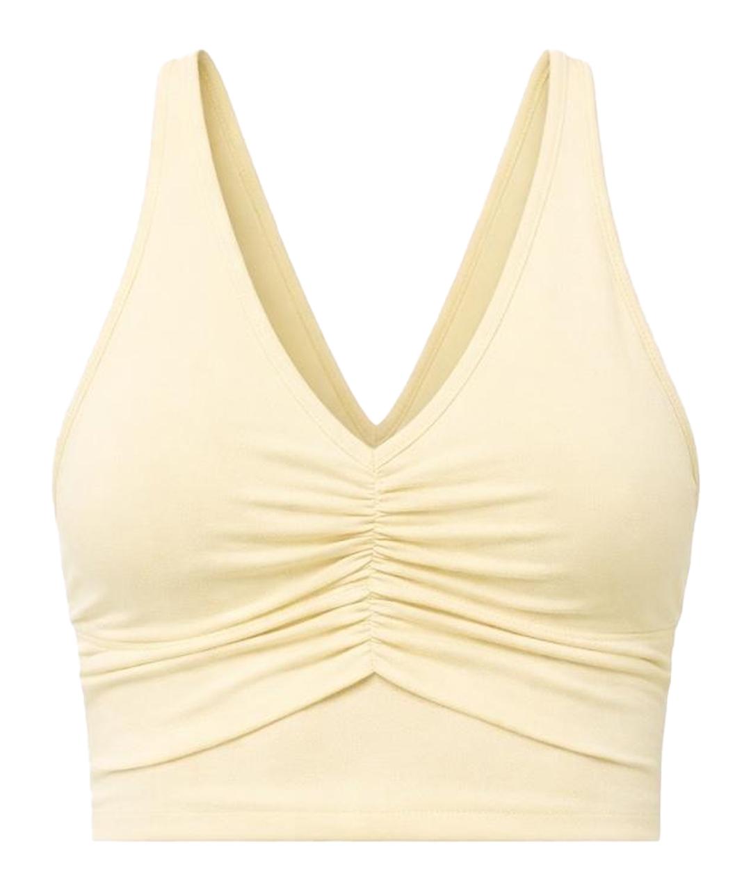 ALO YOGA Желтая майка, фото 1