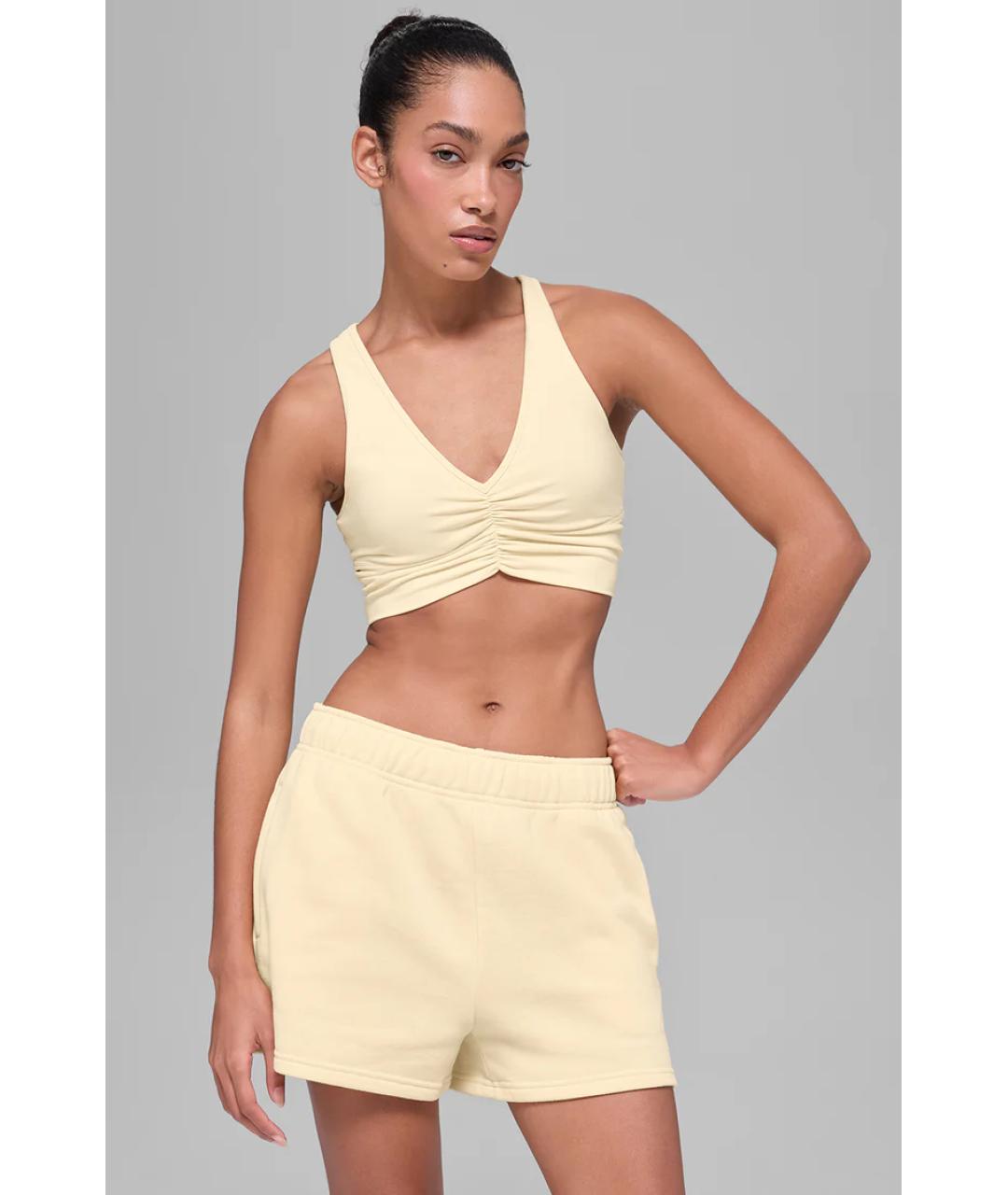 ALO YOGA Желтая майка, фото 4