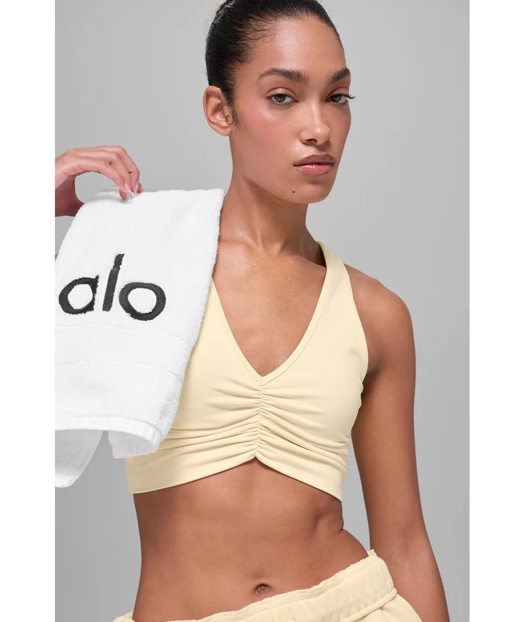 ALO YOGA Желтая майка, фото 5