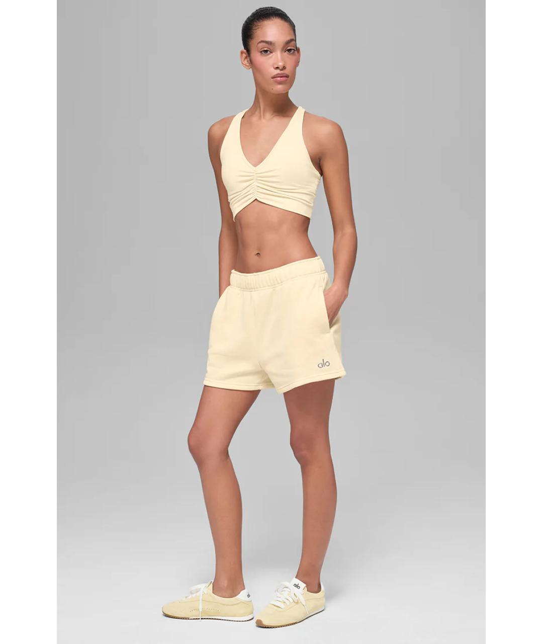 ALO YOGA Желтая майка, фото 7