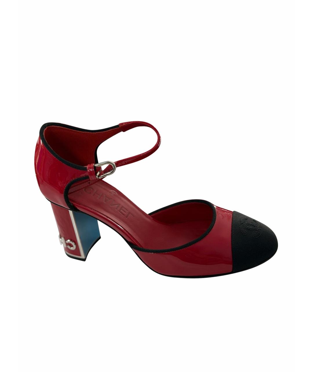 CHANEL Красные кожаные туфли, фото 1