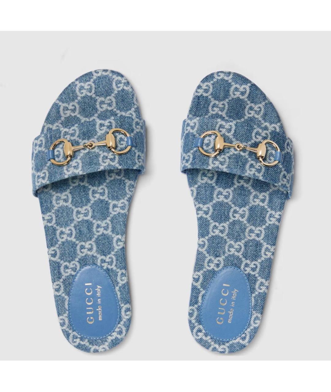 GUCCI Голубые мюли, фото 4