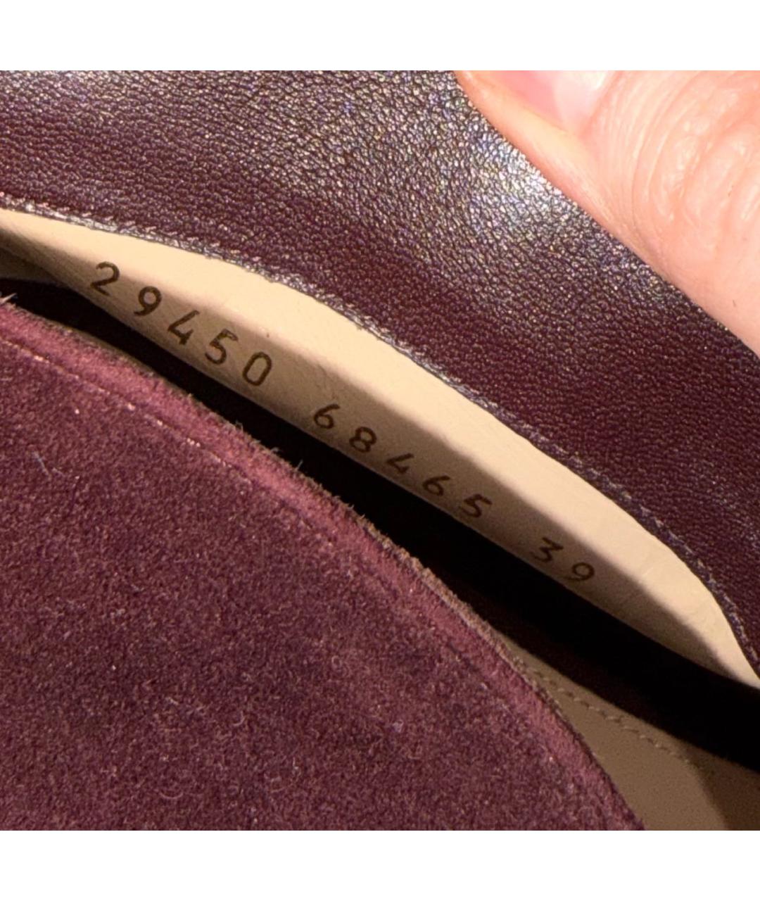 GIANVITO ROSSI Бордовые замшевые ботильоны, фото 5