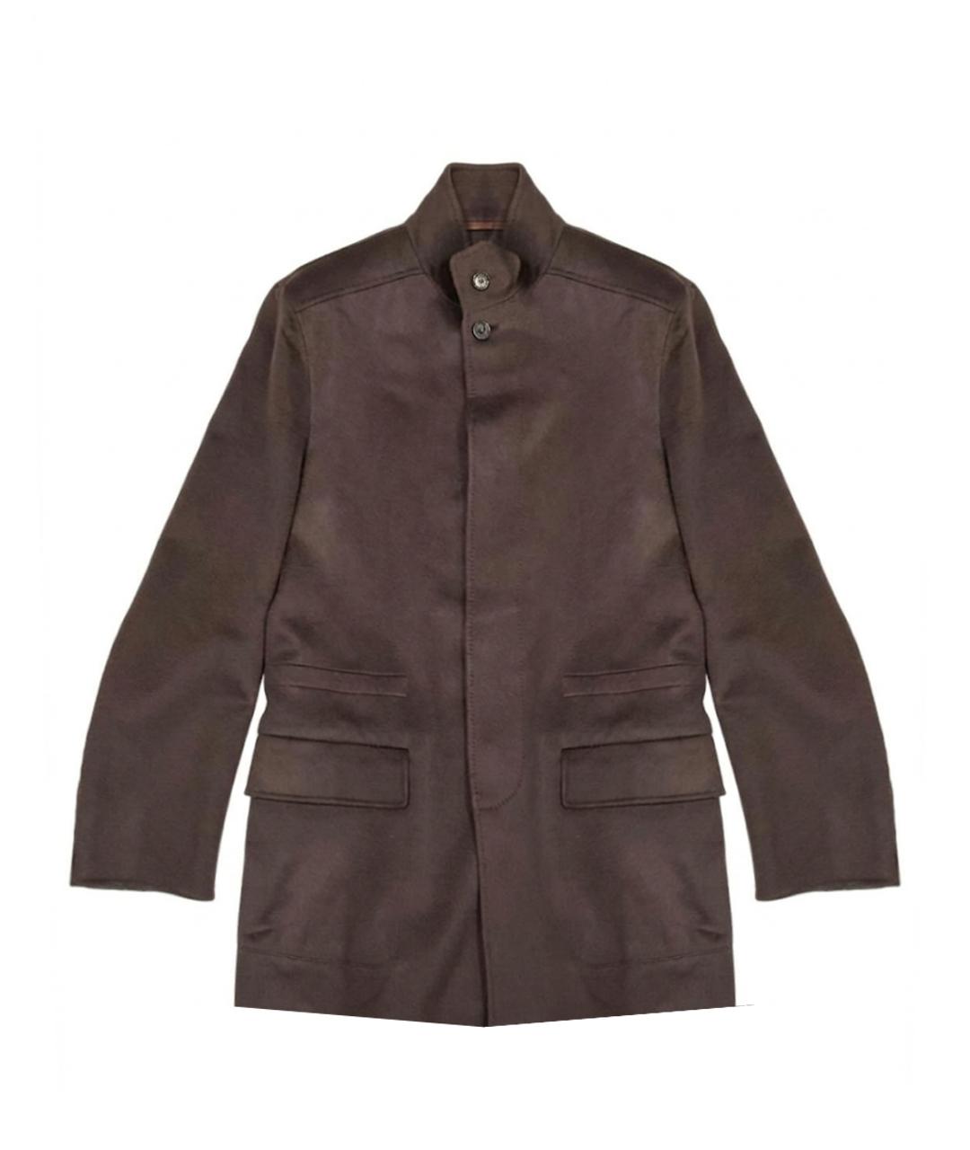 LORO PIANA Коричневое кашемировое пальто, фото 1