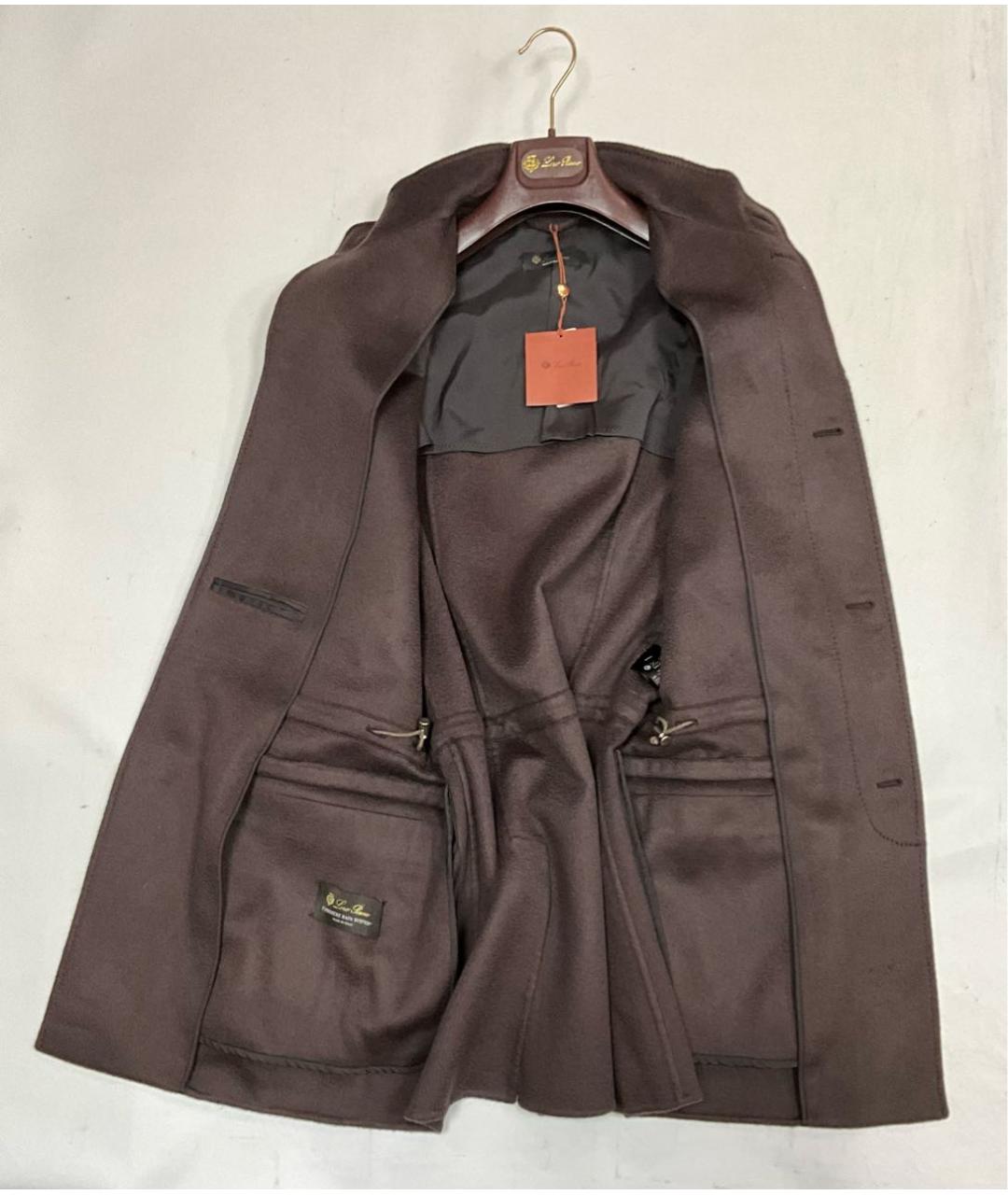 LORO PIANA Коричневое кашемировое пальто, фото 2