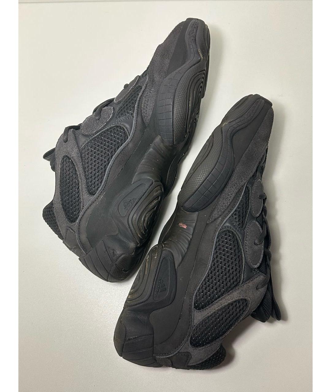 ADIDAS YEEZY Черные замшевые низкие кроссовки / кеды, фото 7