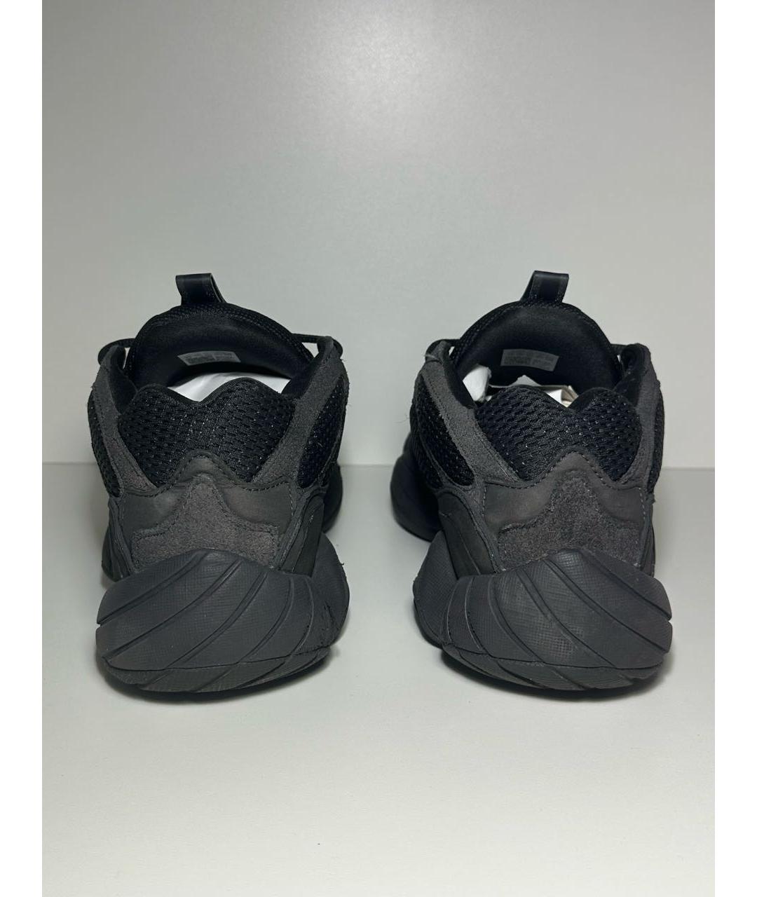 ADIDAS YEEZY Черные замшевые низкие кроссовки / кеды, фото 4