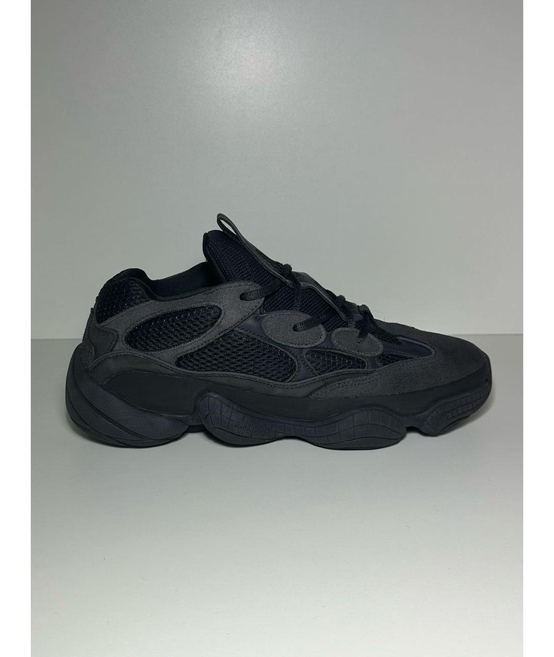 ADIDAS YEEZY Черные замшевые низкие кроссовки / кеды, фото 8