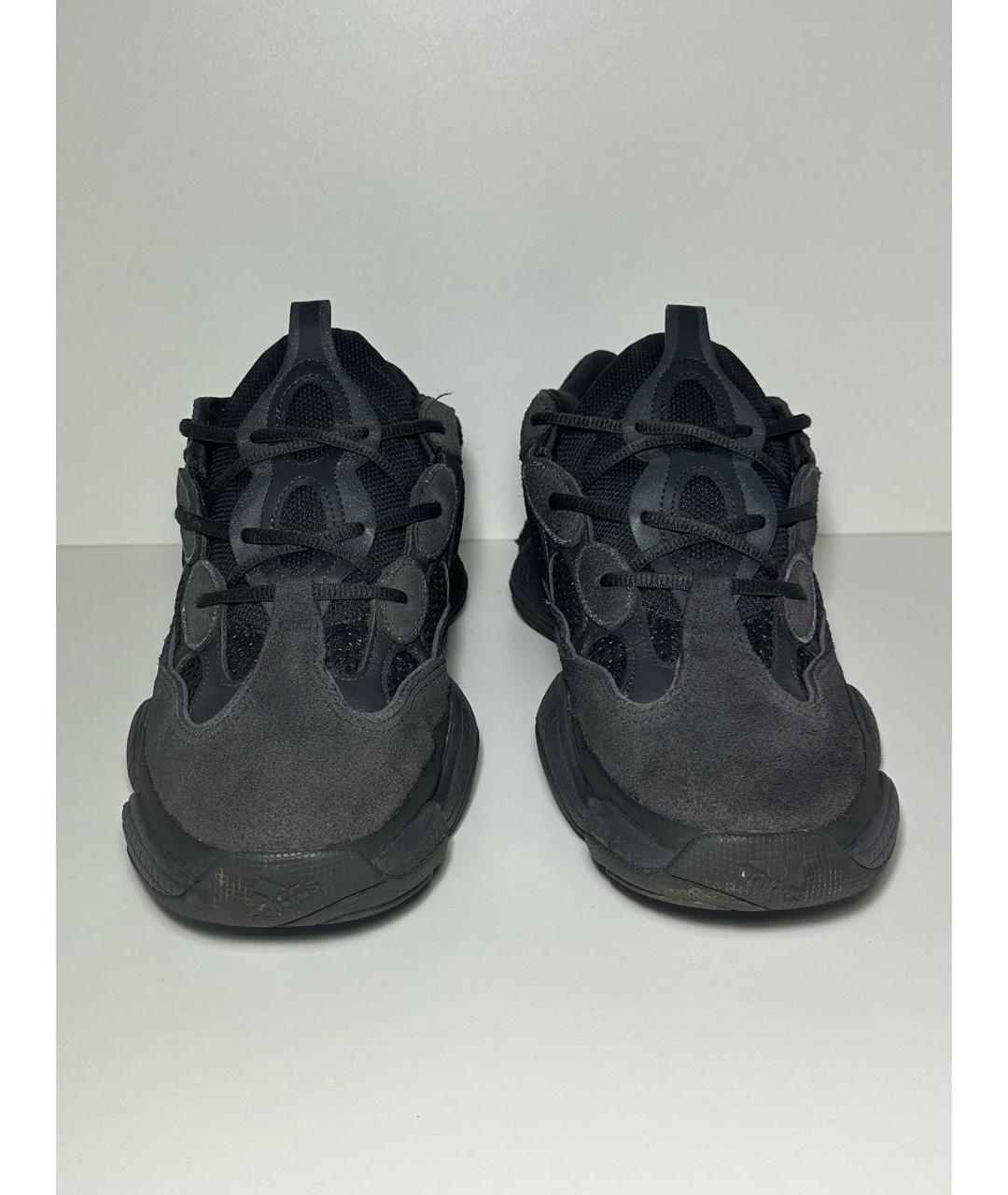 ADIDAS YEEZY Черные замшевые низкие кроссовки / кеды, фото 2