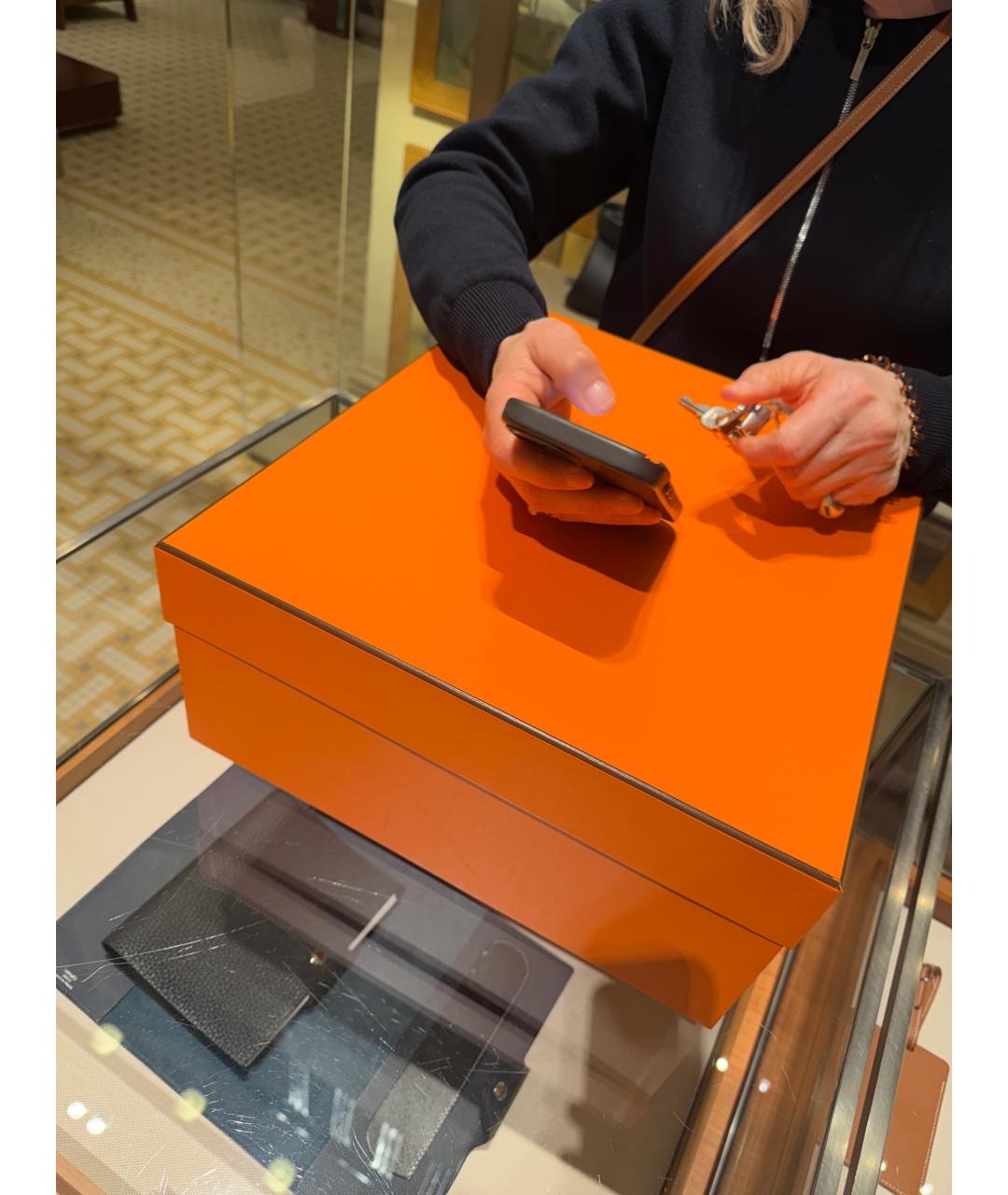 HERMES Бежевая тканевая сумка через плечо, фото 7