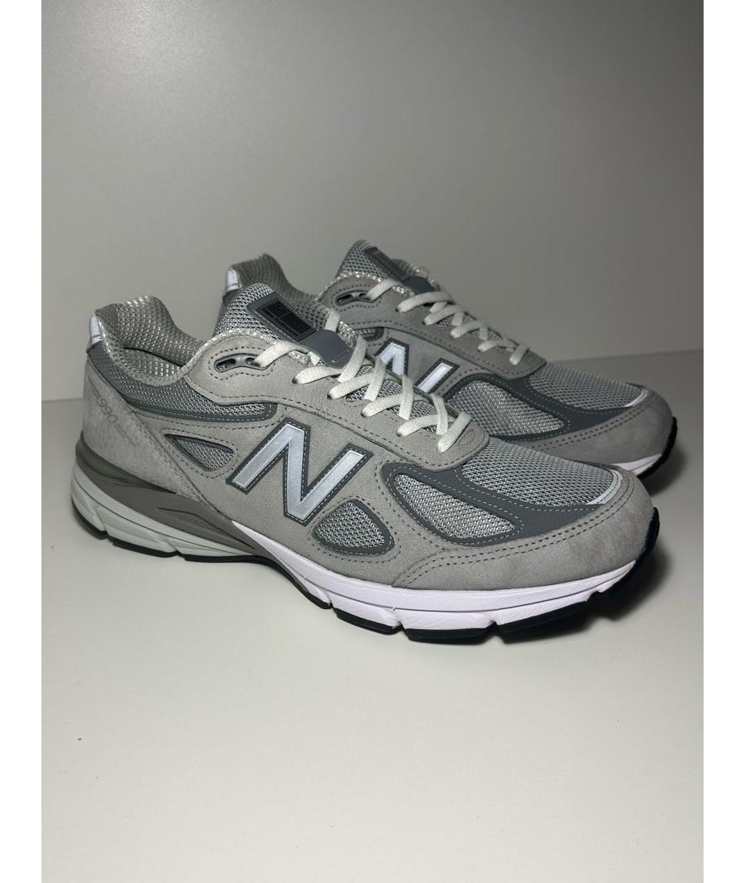 NEW BALANCE Серые нубуковые низкие кроссовки / кеды, фото 6