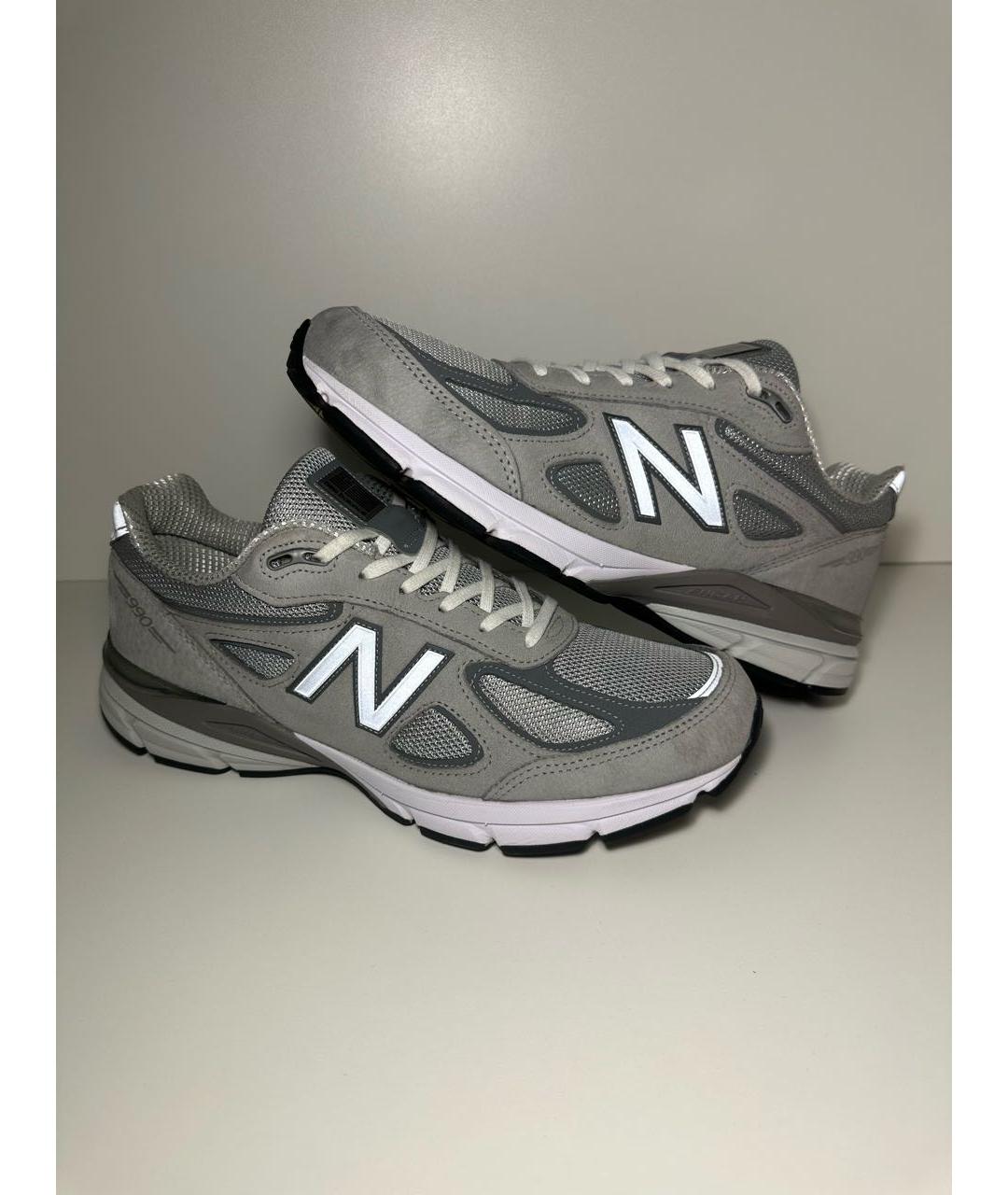 NEW BALANCE Серые нубуковые низкие кроссовки / кеды, фото 5