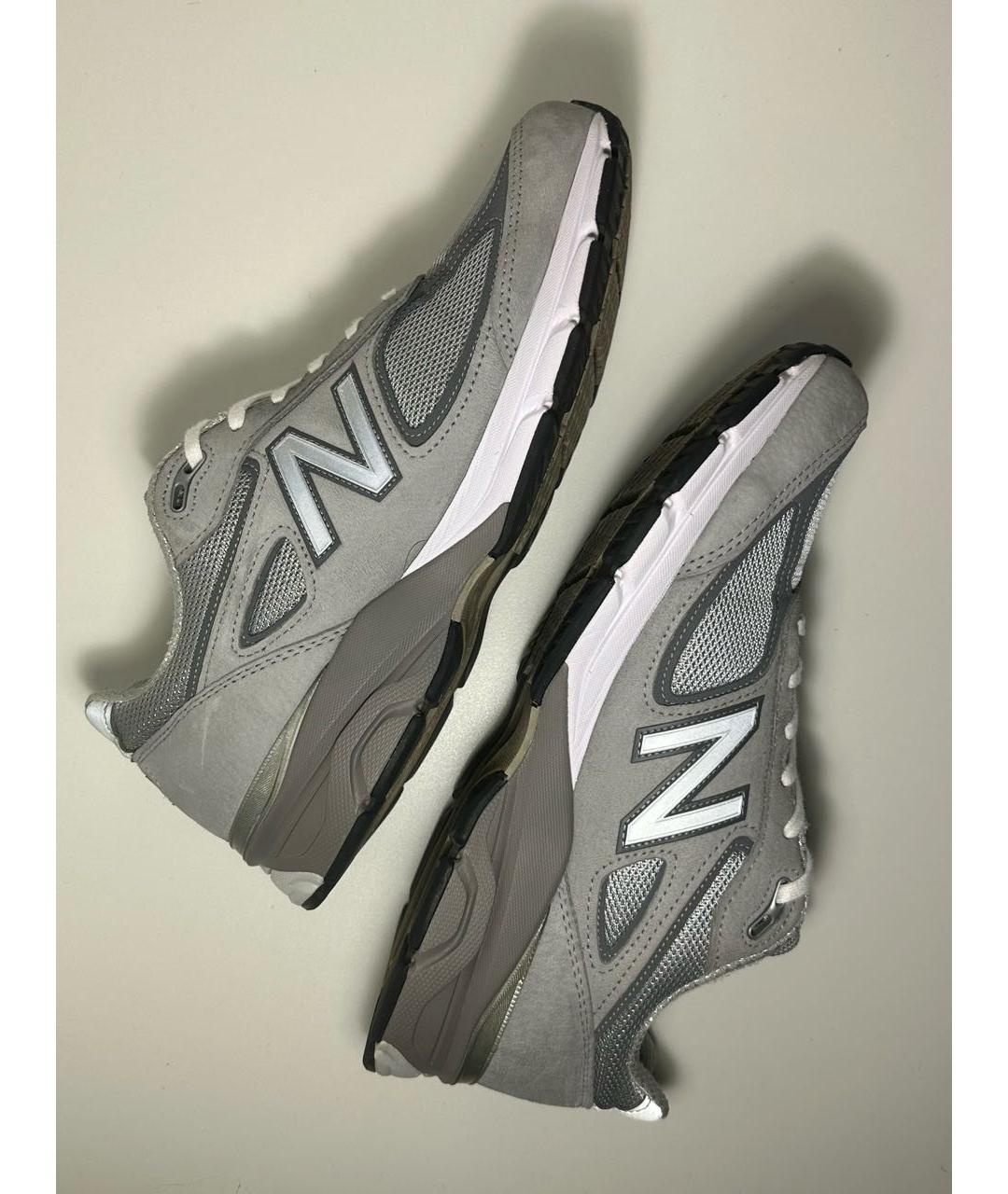 NEW BALANCE Серые нубуковые низкие кроссовки / кеды, фото 7