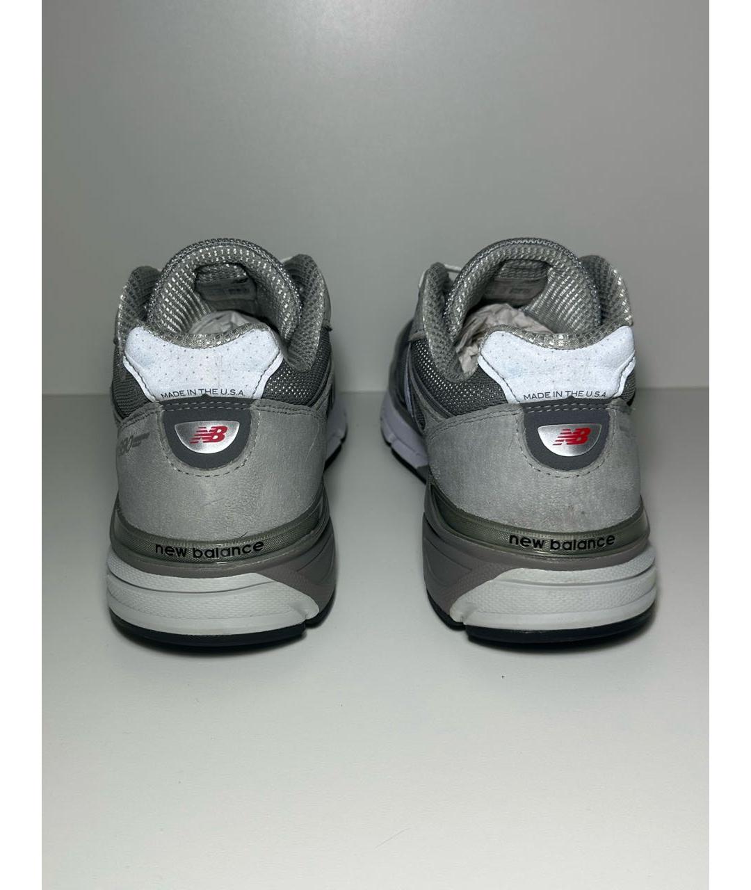 NEW BALANCE Серые нубуковые низкие кроссовки / кеды, фото 4