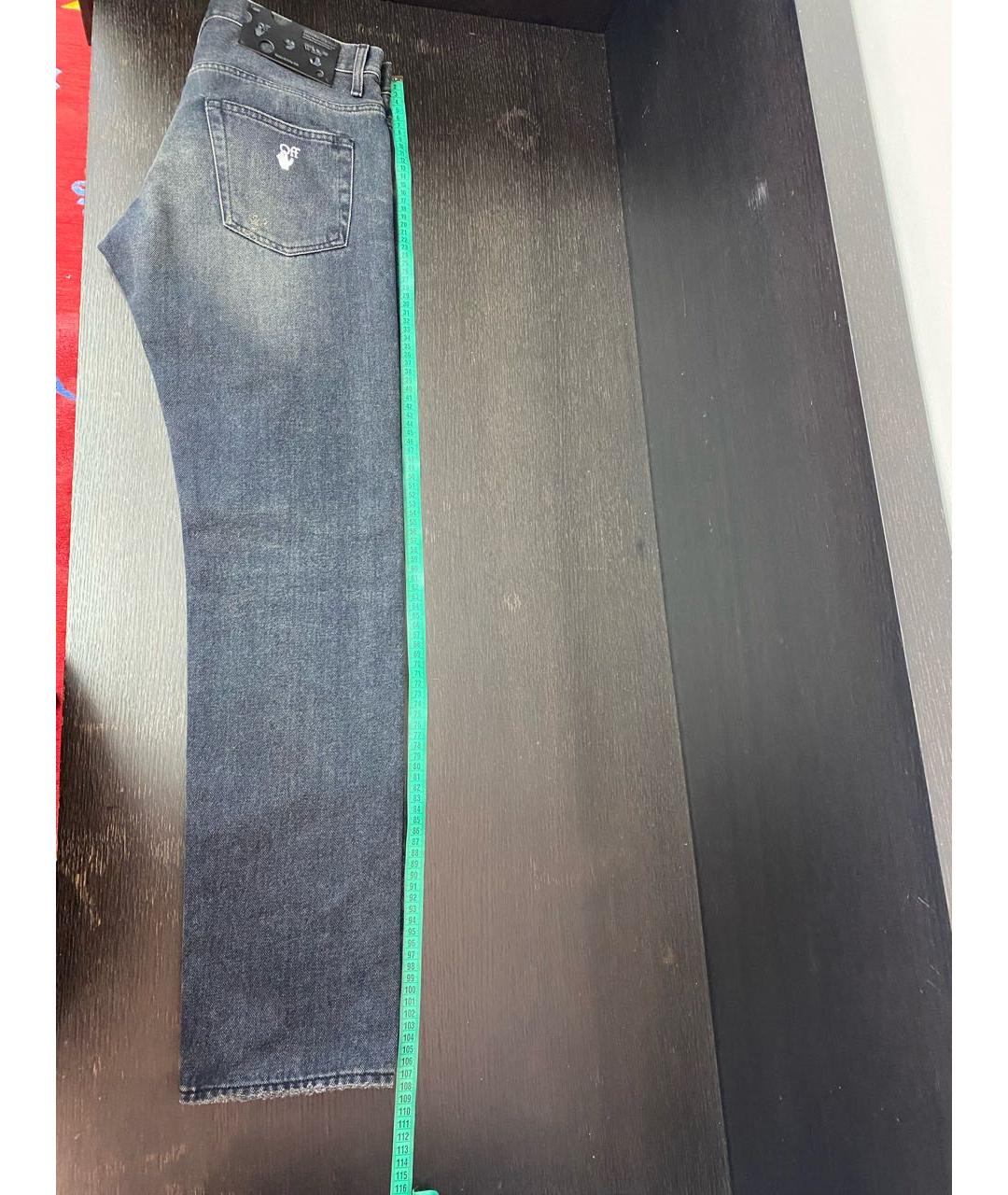 OFF-WHITE Серые хлопковые джинсы скинни, фото 5