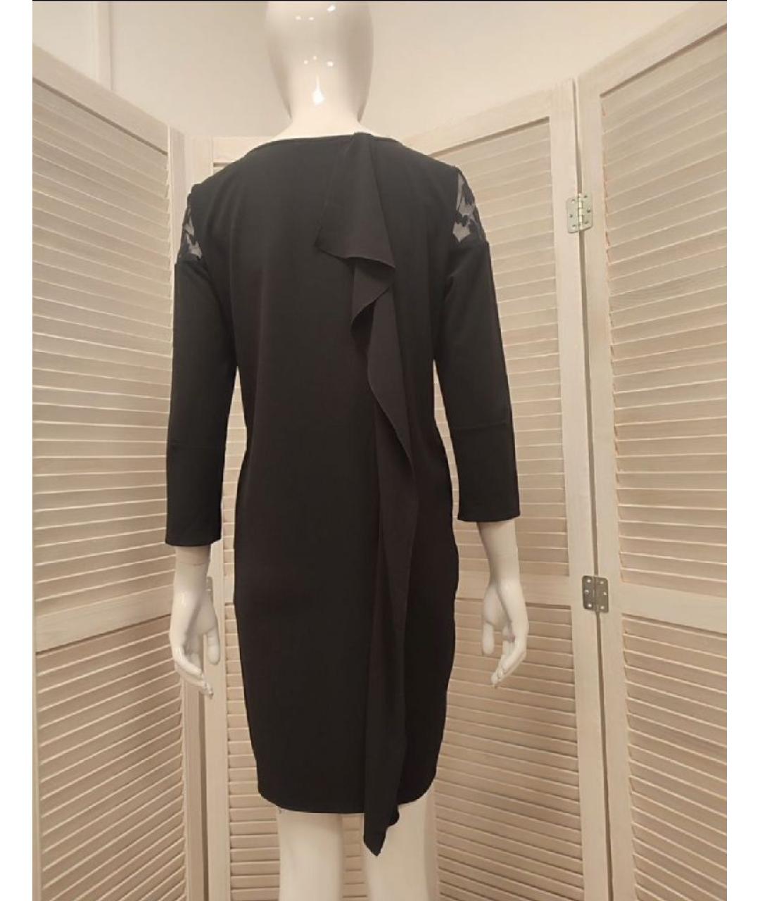 PATRIZIA PEPE Черное полиэстеровое повседневное платье, фото 2