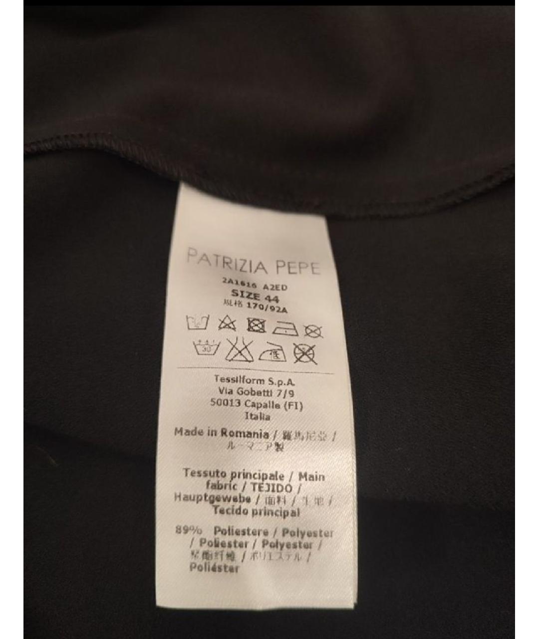 PATRIZIA PEPE Черное полиэстеровое повседневное платье, фото 9