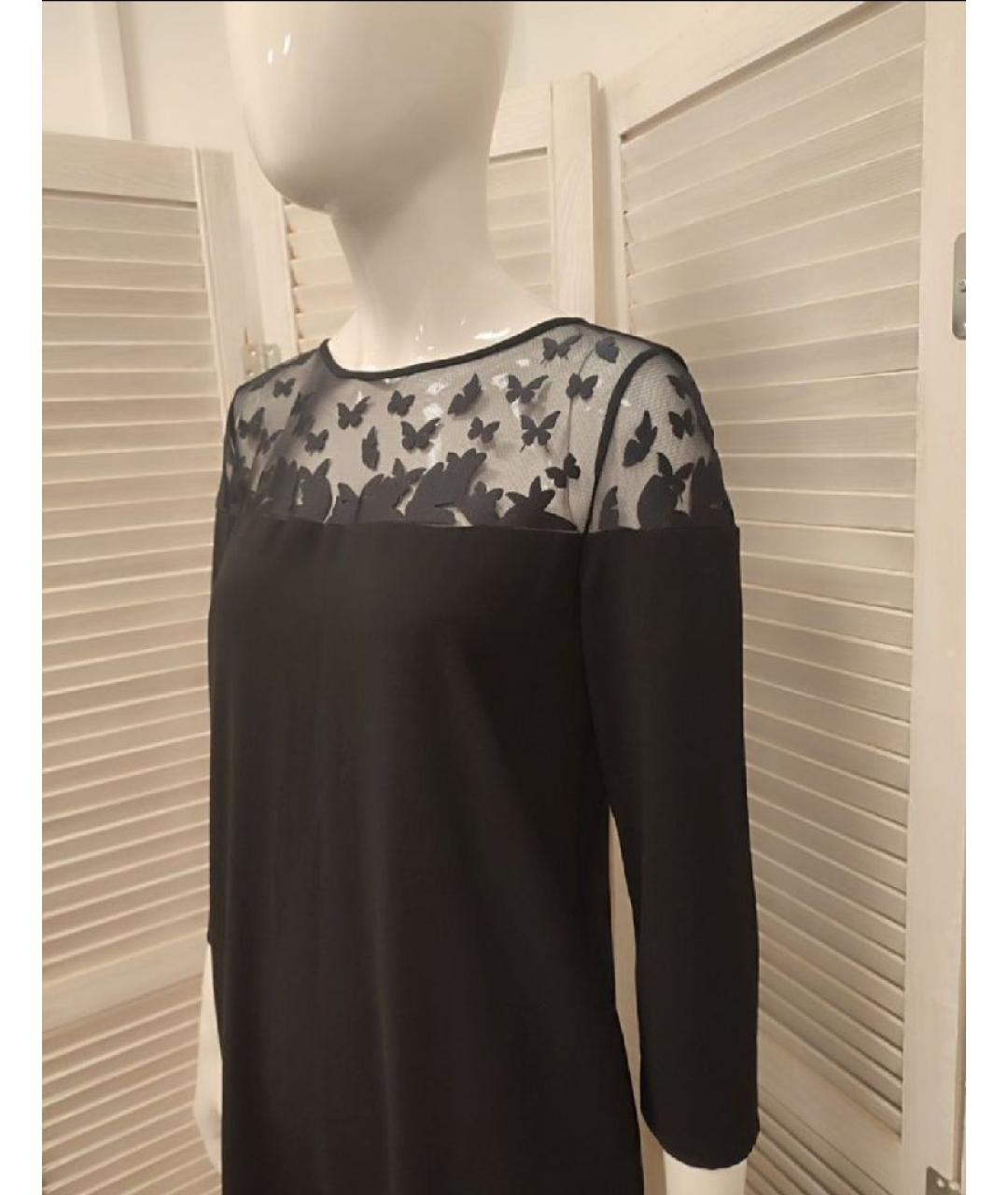 PATRIZIA PEPE Черное полиэстеровое повседневное платье, фото 6