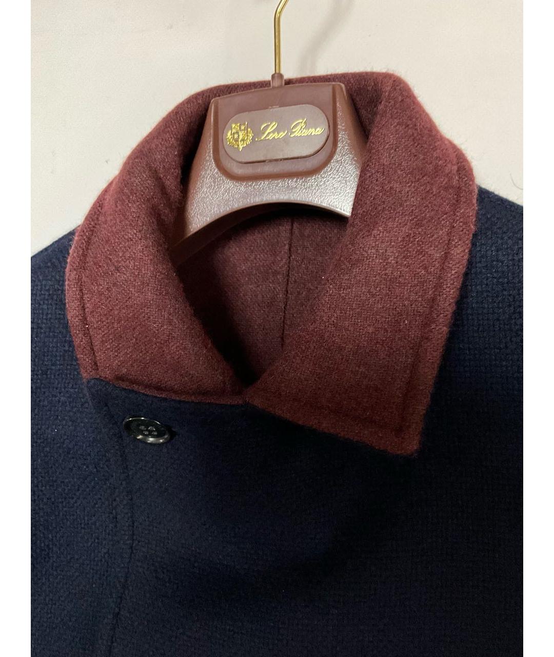 LORO PIANA Синее кашемировое пальто, фото 2