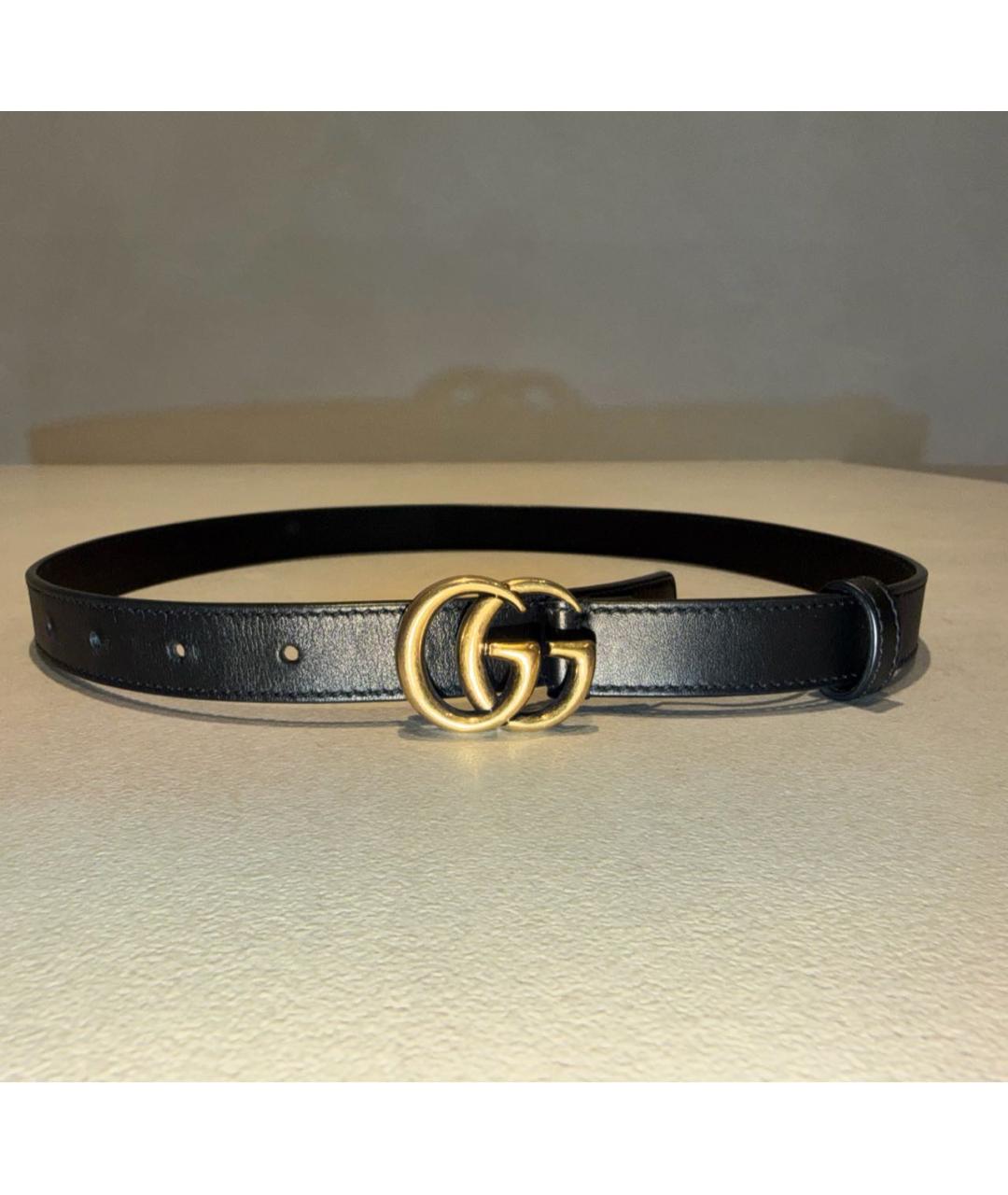 GUCCI Черный кожаный ремень, фото 4